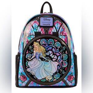 Loungefly Disney Princess Stained Glass: Sleeping Beauty Mini-Backpack NWT
